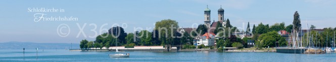 Panoramapostkarte Schloßkirche Friedrichshafen 