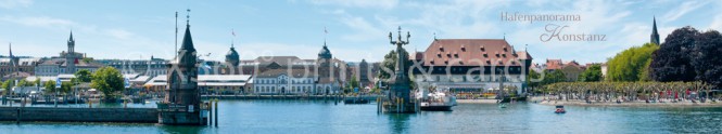 Panoramapostkarte Hafenpanorama Konstanz 