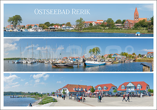 Postkarte Ostseebad Rerik 3 Panoramen 