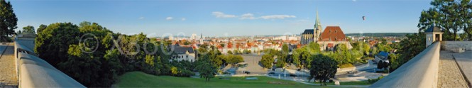 Panoramapostkarte Erfurt Stadtpanorama 