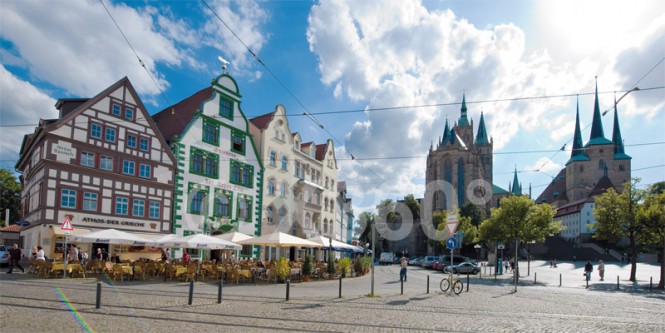 XL-Postkarte Erfurt Domplatz 