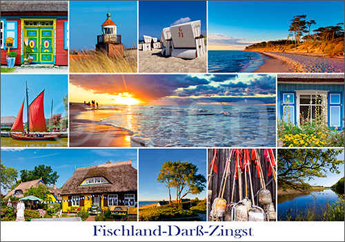 Postkarte Halbinsel Fischland Darß Zingst 