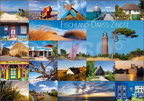 Postkarte Halbinsel Fischland Darß Zingst 