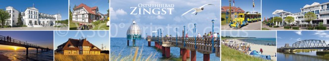 Panoramapostkarte Ostseeheilbad Zingst 