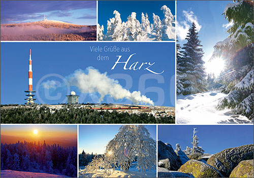 Postkarte Viele Grüße aus dem Harz 