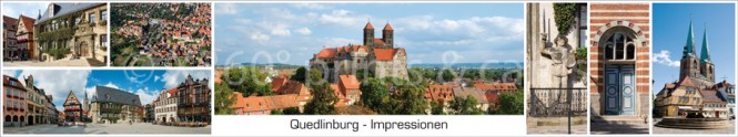 Panoramapostkarte Quedlingburg Impressionen 