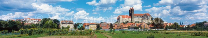 Panoramapostkarte Quedlinburg Stadtpanorama 