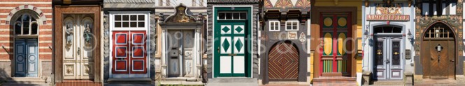Panoramapostkarte Harzer Türen 
