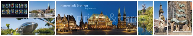 Panoramapostkarte Bremen Impressionen 