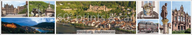 Panoramapostkarte Heidelberg Impressionen 