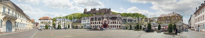 Panoramapostkarte Heidelberg Karlsplatz 
