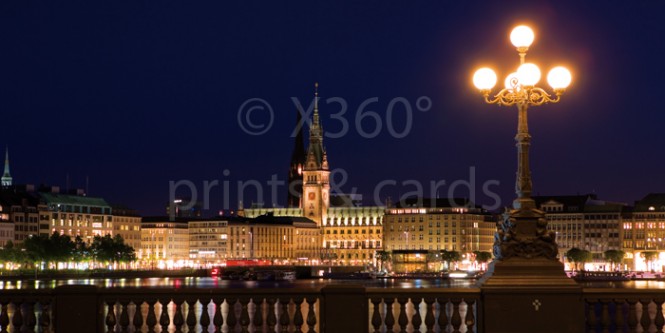 XL-Postkarte Lombardsbrücke 