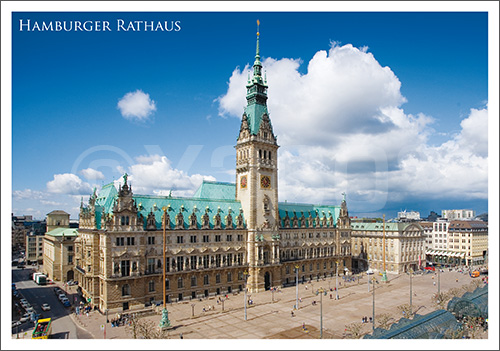 Postkarte Hamburger Rathaus 