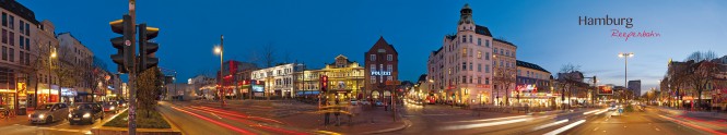 Panoramapostkarte HH Reeperbahn 