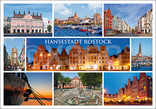 Postkarte Hansestadt Rostock 