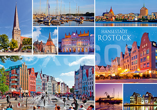 Postkarte Hansestadt Rostock 