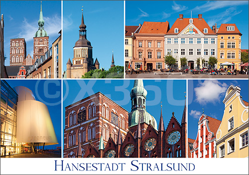Postkarte Hansestadt Stralsund 