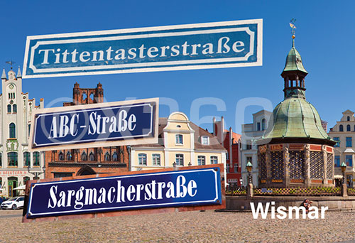 Kühlschrankmagnet Wismar Strassenname 