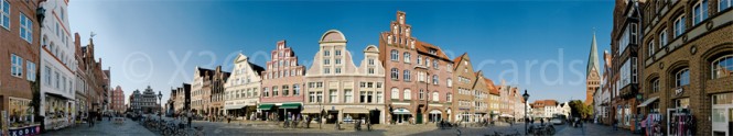 Panoramapostkarte Lüneburg Am Sande 