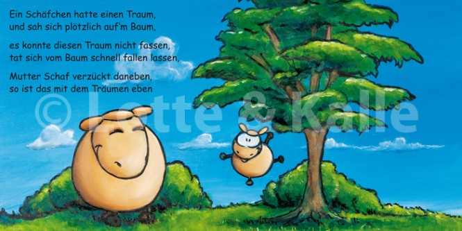 XL-Postkarte Lotte & Kalle Gedicht Traum 