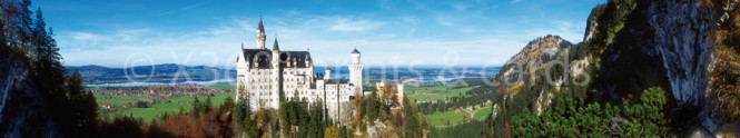 Panoramapostkarte Neuschwanstein 