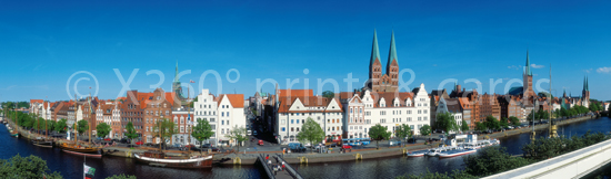 Lesezeichen Lübeck Stadtpanorama 