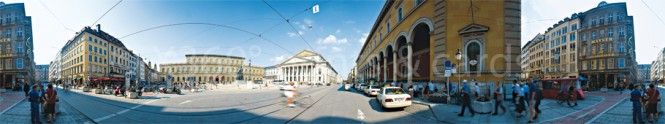 Panoramapostkarte München Max-Joseph-Platz 