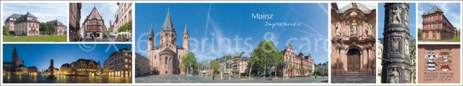 Panoramapostkarte Mainz Impressionen 2 