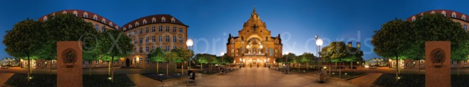 Panoramapostkarte Nürnberg Schauspielhaus 