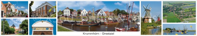 Panoramapostkarte Greetsiel Krummhörn 