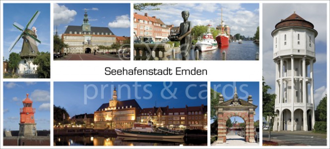 XL-Postkarte Emden Impressionen 