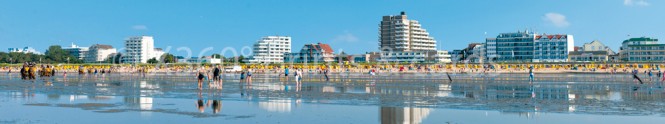 Panoramapostkarte Cuxhaven Strandpromenade 