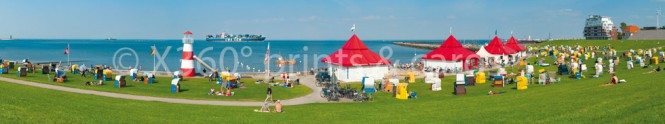 Panoramapostkarte Cuxhaven Grimmershörn 