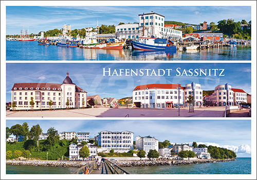 Postkarte Hafenstadt Sassnitz 