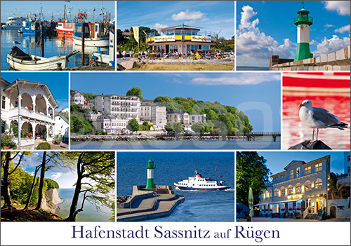 Postkarte Hafenstadt Sassnitz 