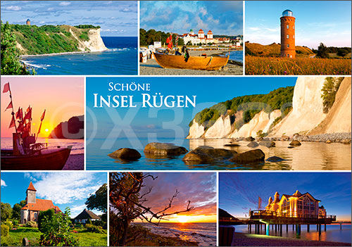 Postkarte Insel Rügen 