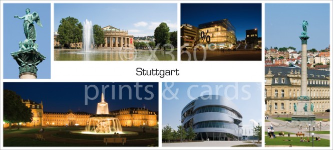 XL-Postkarte Stuttgart Impressionen 