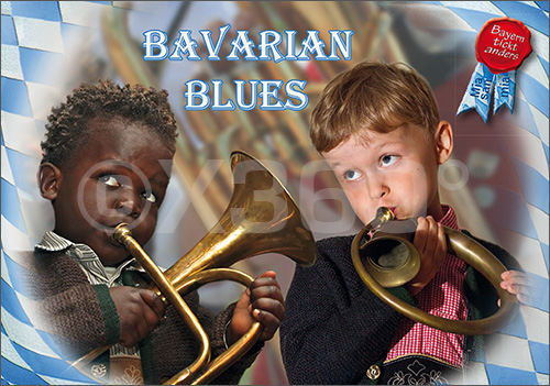 Postkarte Bavarian Blues 