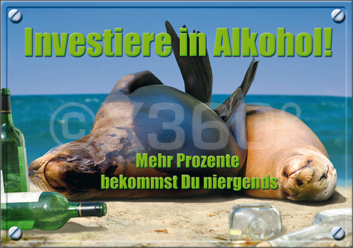 Postkarte Investiere in Alkohol... 