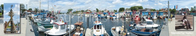 Panoramapostkarte Niendorf Hafenpanorama 