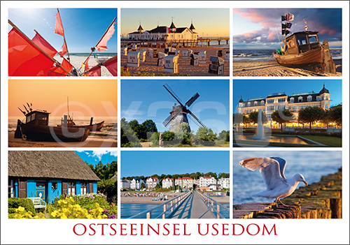 Postkarte Ostseeinsel Usedom 