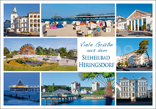 Postkarte Grüße Seeheilbad Heringsdorf 
