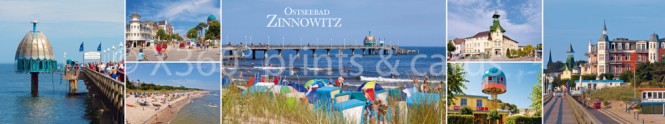 Panoramapostkarte Usedom Zinnowitz 