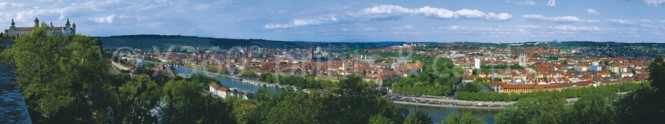 Panoramapostkarte Würzburg Alte Mainbrücke 