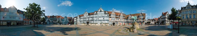Panoramapostkarte Wolfenbüttel Stadtmarkt 