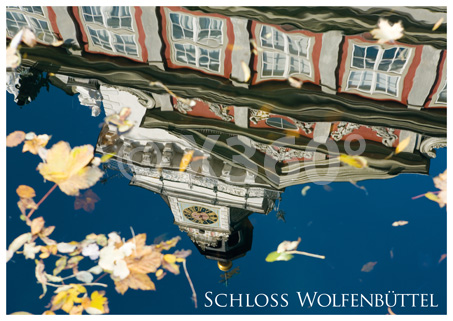 Postkarte WF Schloss gespiegelt 